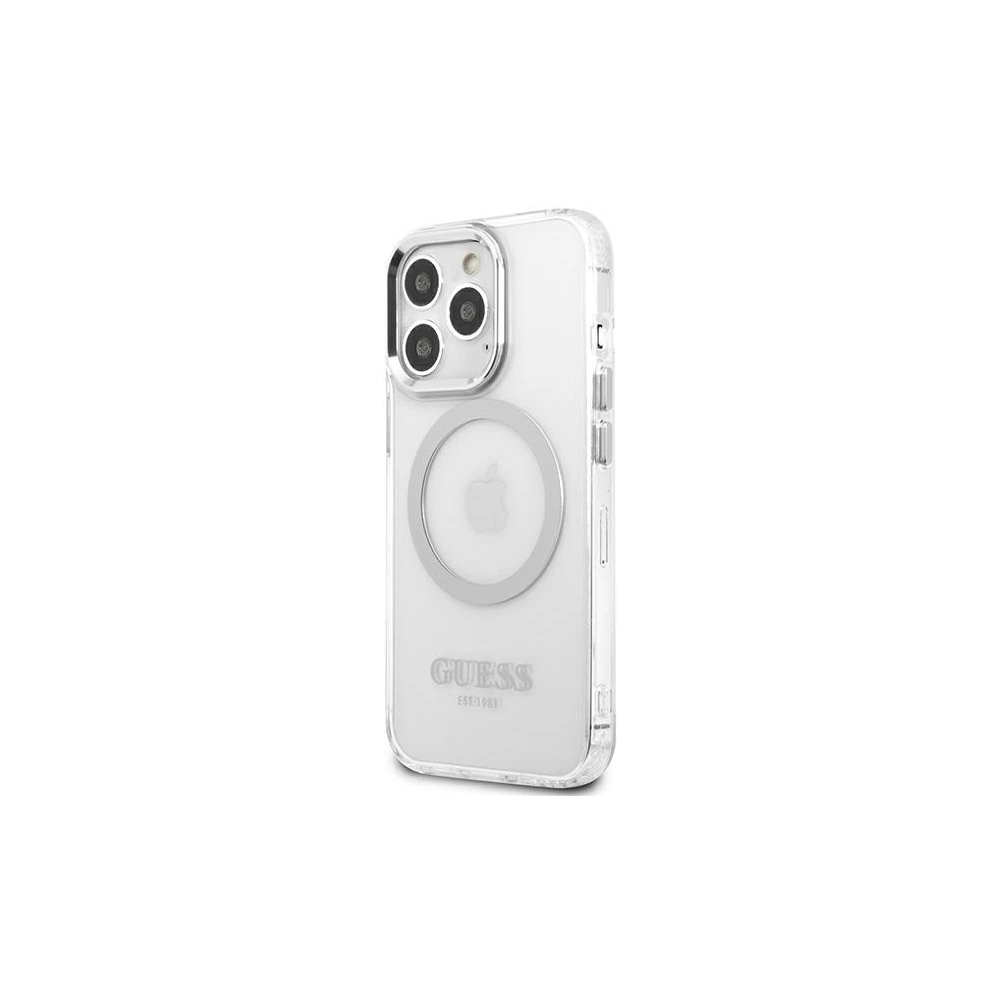 Hurtownia GSM - Etui Guess GUHMP13LHTRMS Apple iPhone 13 Pro ezüst/silver kemény tok Metal Outline Magsafe - GUE2229 - {ean13} - Hurt