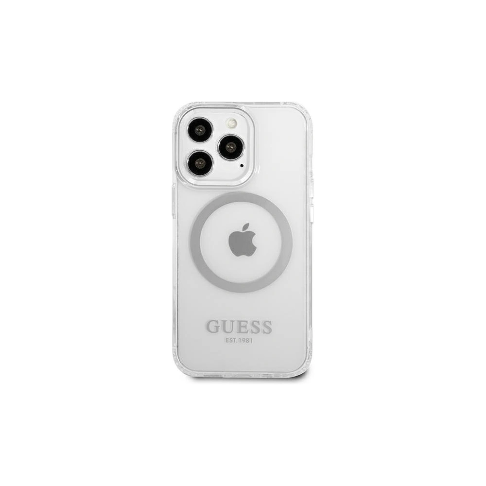 Hurtownia GSM - Etui Guess GUHMP13LHTRMS Apple iPhone 13 Pro ezüst/silver kemény tok Metal Outline Magsafe - GUE2229 - {ean13} - Hurt