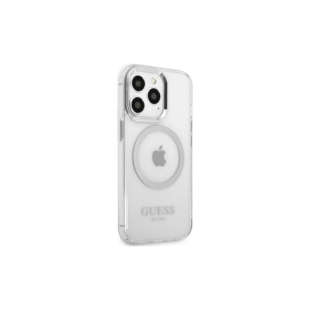 Hurtownia GSM - Etui Guess GUHMP13LHTRMS Apple iPhone 13 Pro ezüst/silver kemény tok Metal Outline Magsafe - GUE2229 - {ean13} - Hurt