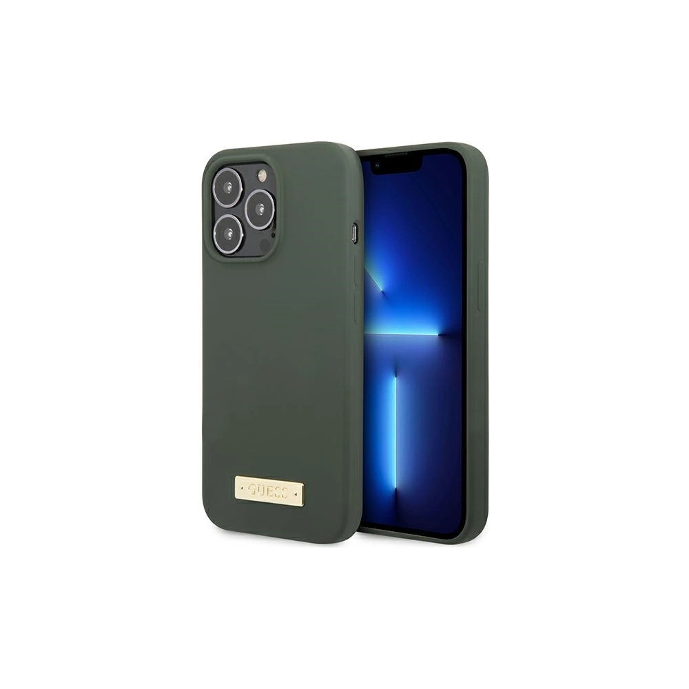 Hurtownia GSM - Etui Guess GUHMP13LSPLA Apple iPhone 13 Pro zöld/khaki kemény tok Szilikon Logó Lemez MagSafe - GUE2230 - {ean13} - Hurt