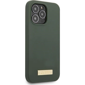Etui Guess GUHMP13LSPLA Apple iPhone 13 Pro zielony/khaki hard case Silicone Logo Plate MagSafe
