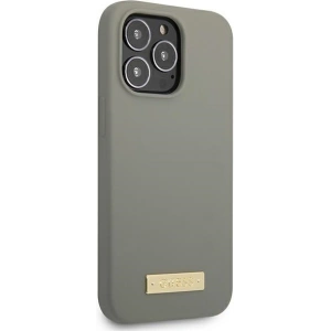 Etui Guess GUHMP13LSPLG Apple iPhone 13 Pro szary/grey hard case Silicone Logo Plate MagSafe