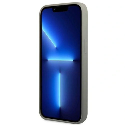 Etui Guess GUHMP13LSPLG Apple iPhone 13 Pro szary/grey hard case Silicone Logo Plate MagSafe