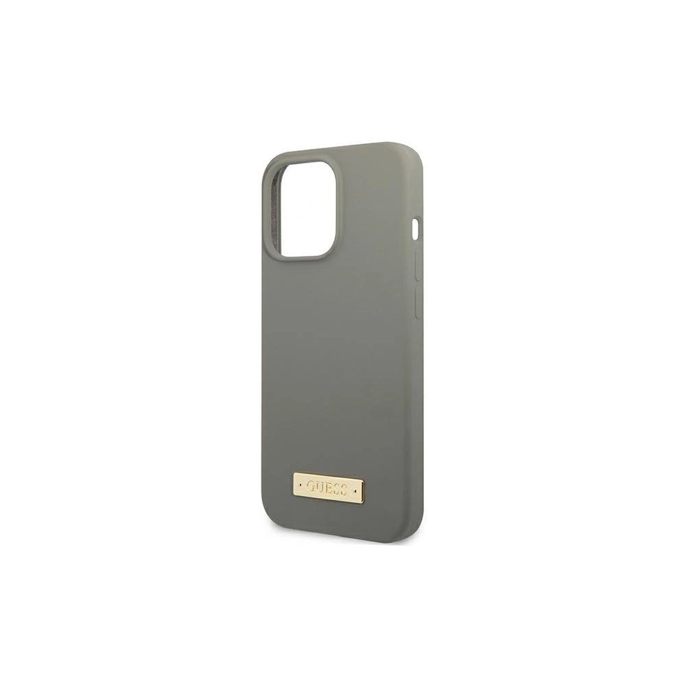 Wholesale Guess GUHMP13LSPLG Apple iPhone 13 Pro grey hard case Silicone Logo Plate MagSafe - GUE2231 - {ean13} - Hurt
