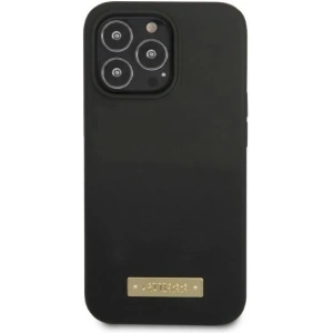 Etui Guess GUHMP13LSPLK Apple iPhone 13 Pro czarny/black hard case Silicone Logo Plate MagSafe