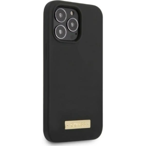 Etui Guess GUHMP13LSPLK Apple iPhone 13 Pro czarny/black hard case Silicone Logo Plate MagSafe