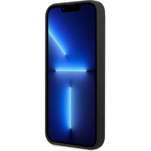 Etui Guess GUHMP13LSPLK Apple iPhone 13 Pro czarny/black hard case Silicone Logo Plate MagSafe