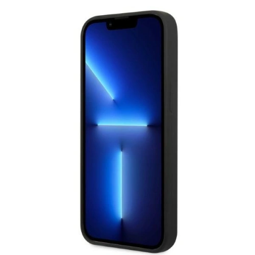 Etui Guess GUHMP13LSPLK Apple iPhone 13 Pro czarny/black hard case Silicone Logo Plate MagSafe