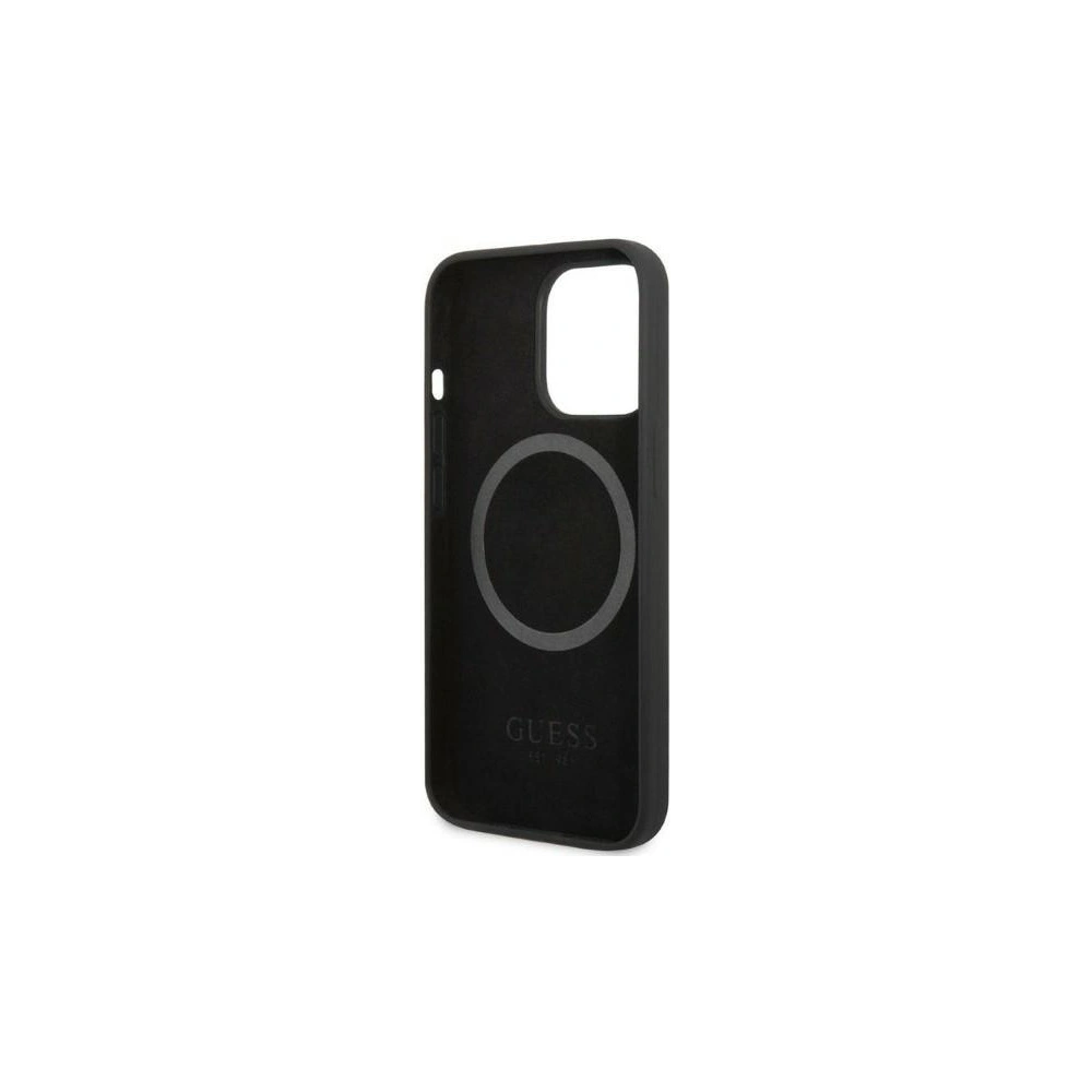 Wholesale Guess GUHMP13LSPLK Apple iPhone 13 Pro black hard case Silicone Logo Plate MagSafe - GUE2232 - {ean13} - Hurt