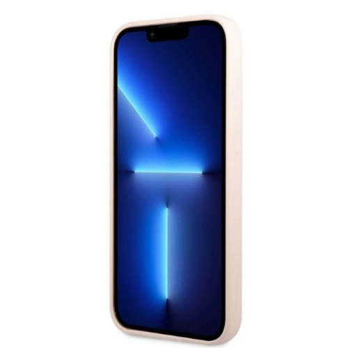 Etui Guess GUHMP13LSPLP Apple iPhone 13 Pro różowy/pink hard case Silicone Logo Plate MagSafe