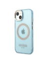 Hurtownia GSM - Etui Guess GUHMP13MHTCMB Apple iPhone 13 kék/blue kemény tok Arany Keret Átlátszó MagSafe - GUE2234 - {ean13} - Hurt