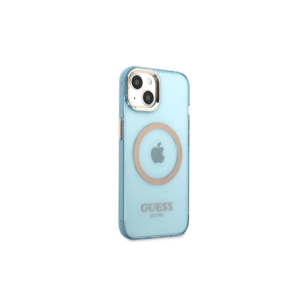 Hurtownia GSM - Etui Guess GUHMP13MHTCMB Apple iPhone 13 modrý/blue tvrdý kryt Gold Outline Translucent MagSafe - GUE2234 - {ean13} - Hurt