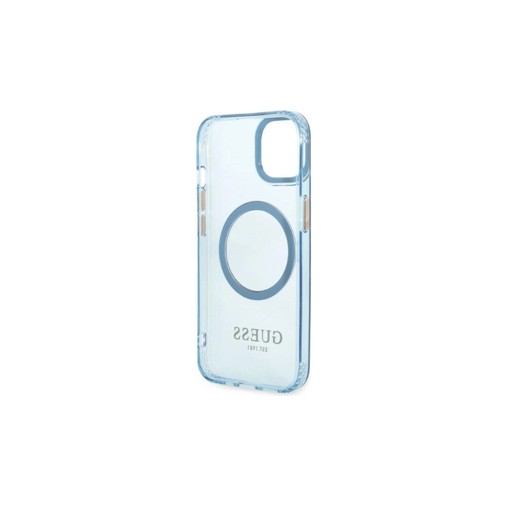 Hurtownia GSM - Etui Guess GUHMP13MHTCMB Apple iPhone 13 modrý/blue tvrdý kryt Gold Outline Translucent MagSafe - GUE2234 - {ean13} - Hurt
