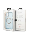 Hurtownia GSM - Etui Guess GUHMP13MHTCMB Apple iPhone 13 kék/blue kemény tok Arany Keret Átlátszó MagSafe - GUE2234 - {ean13} - Hurt