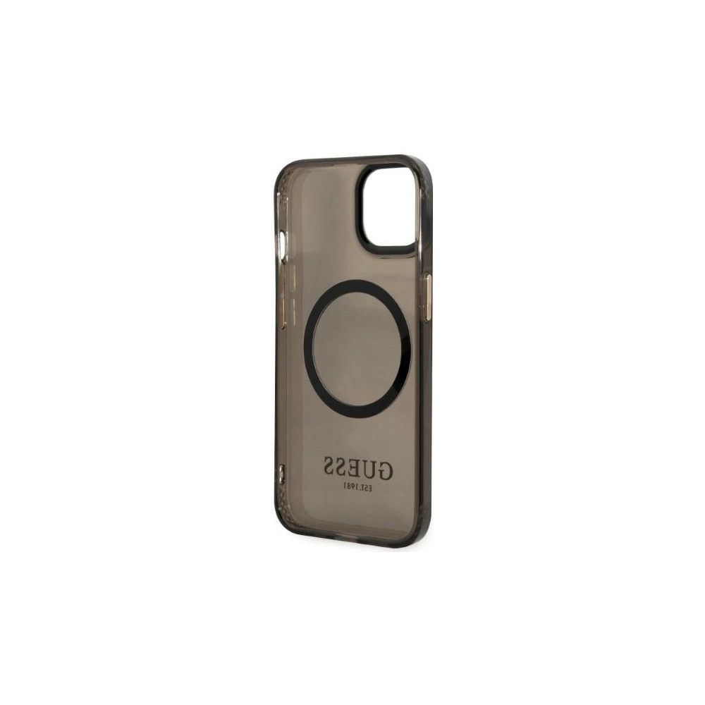 Hurtownia GSM - Etui Guess GUHMP13MHTCMK Apple iPhone 13 fekete/black kemény tok Arany Keret Átlátszó MagSafe - GUE2235 - {ean13} - Hurt