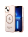 Hurtownia GSM - Etui Guess GUHMP13MHTCMP Apple iPhone 13 rózsaszín/pink kemény tok Arany Keret Átlátszó MagSafe - GUE2236 - {ean13} - Hurt