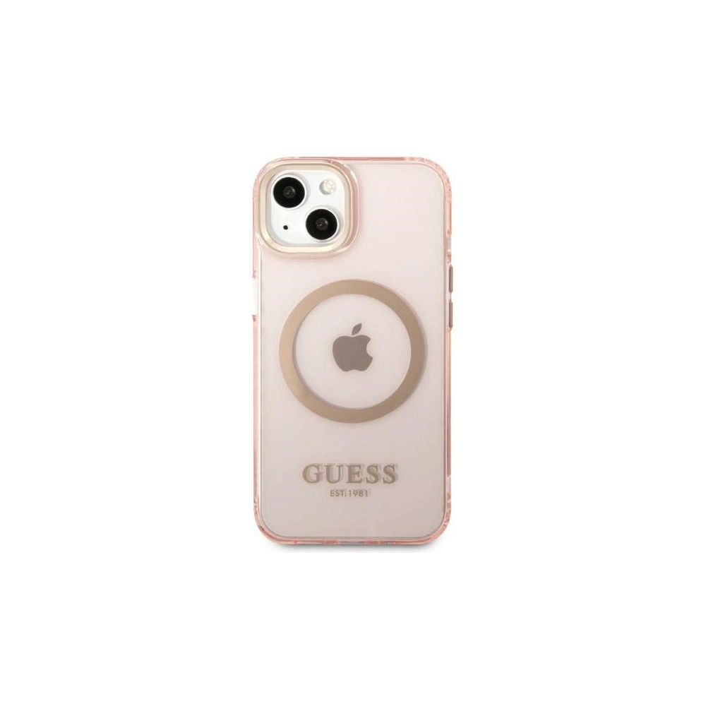 Hurtownia GSM - Etui Guess GUHMP13MHTCMP Apple iPhone 13 różowy/pink hard case Gold Outline Translucent MagSafe - GUE2236 - {ean13} - Hurt