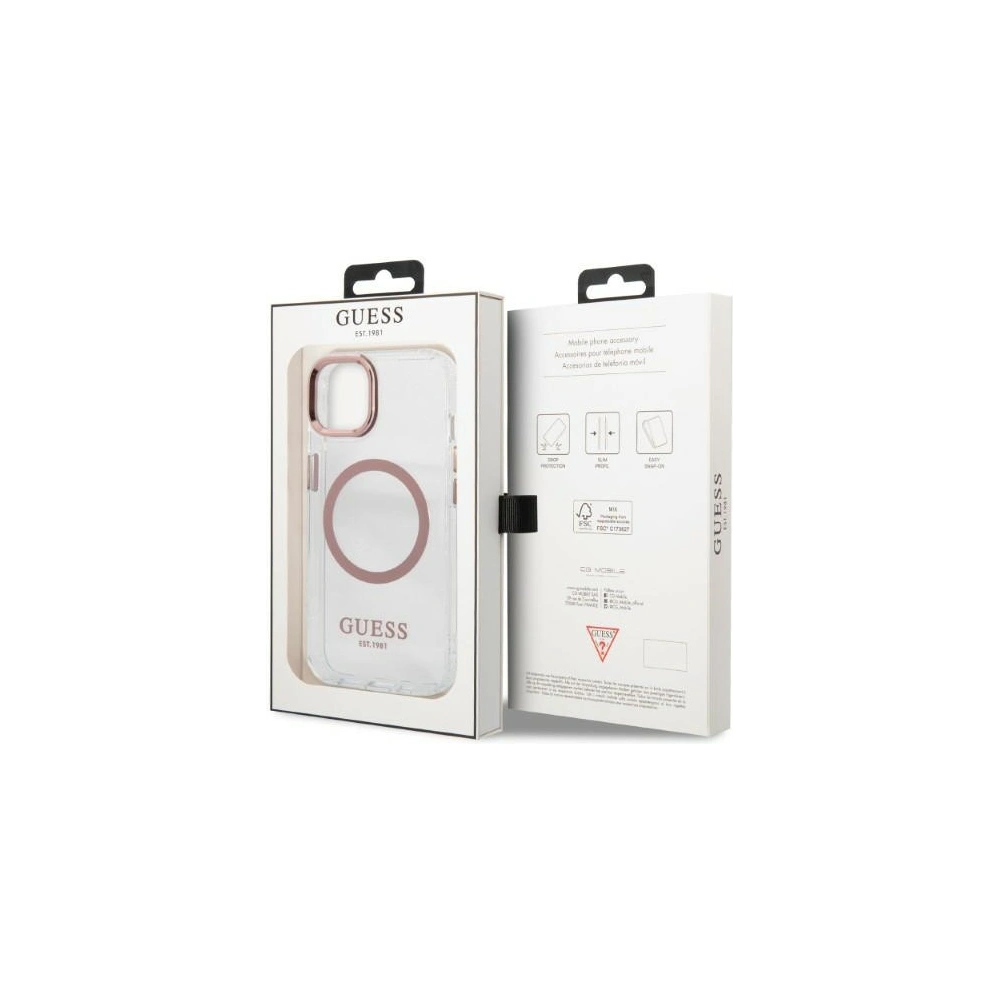 Hurtownia GSM - Etui Guess GUHMP13MHTRMP Apple iPhone 13 rózsaszín/pink kemény tok Fém Keret Magsafe - GUE2237 - {ean13} - Hurt