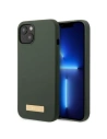 Case Guess GUHMP13MSBPLA Apple iPhone 13 grün/khaki Hardcase Silikon Logo-Platte MagSafe