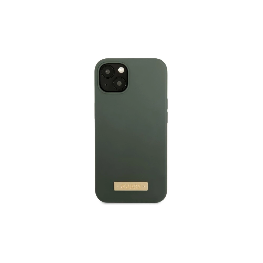Hurtownia GSM - Etui Guess GUHMP13MSBPLA Apple iPhone 13 zöld/khaki kemény tok Szilikon Logo Plate MagSafe - GUE2238 - {ean13} - Hurt