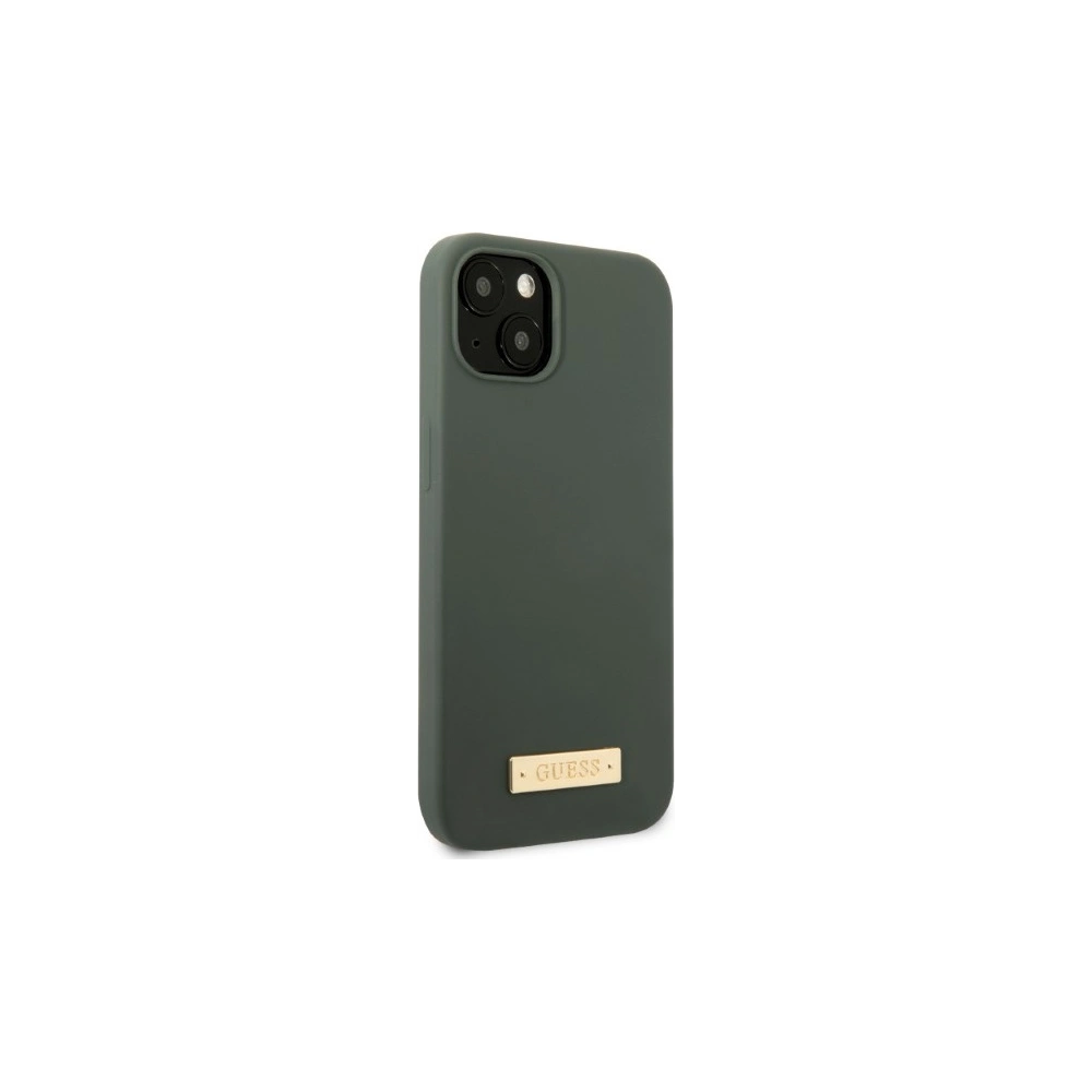 Hurtownia GSM - Etui Guess GUHMP13MSBPLA Apple iPhone 13 zöld/khaki kemény tok Szilikon Logo Plate MagSafe - GUE2238 - {ean13} - Hurt