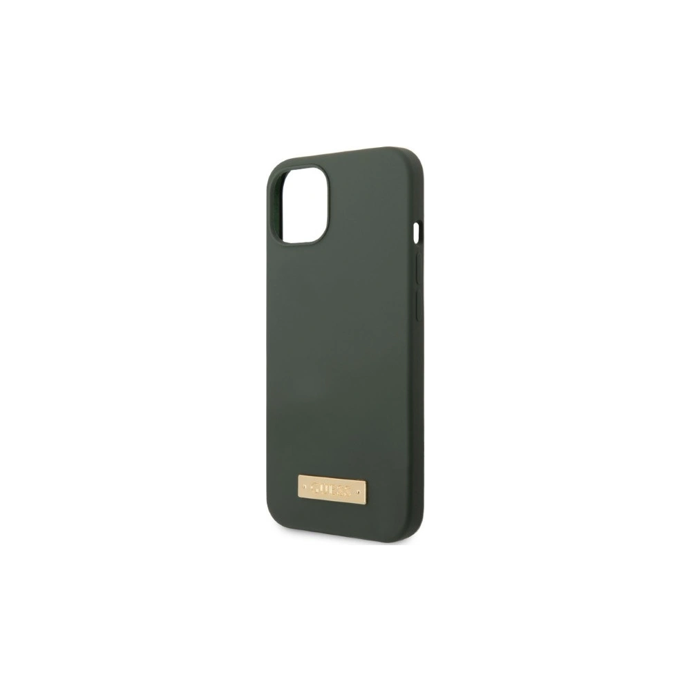 Hurtownia GSM - Case Guess GUHMP13MSBPLA Apple iPhone 13 grün/khaki Hardcase Silikon Logo-Platte MagSafe - GUE2238 - {ean13} - Hurt