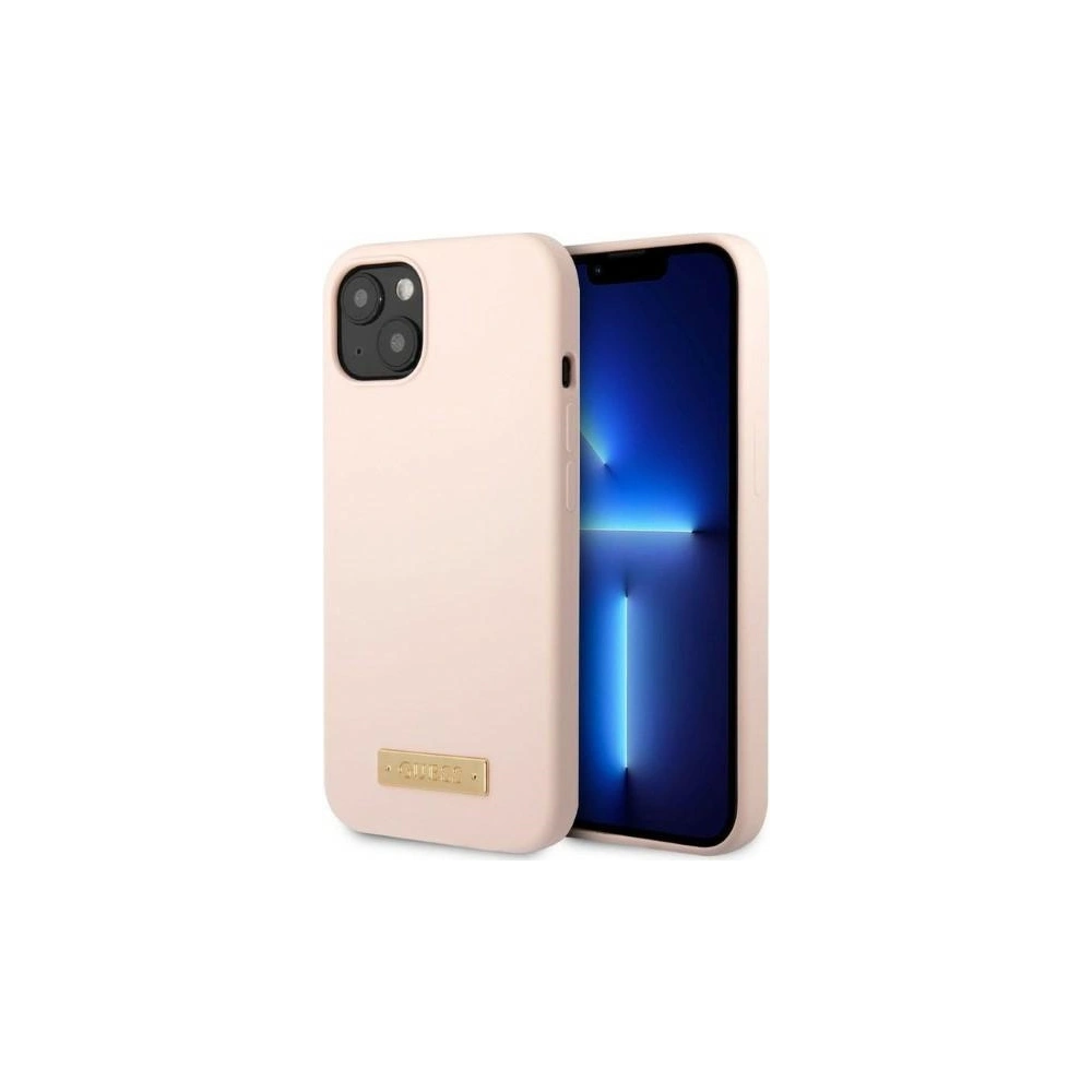 Hurtownia GSM - Etui Guess GUHMP13SSBPLP Apple iPhone 13 mini rózsaszín/pink kemény tok Szilikon Logó Tábla MagSafe - GUE2242 - {ean13} - Hurt