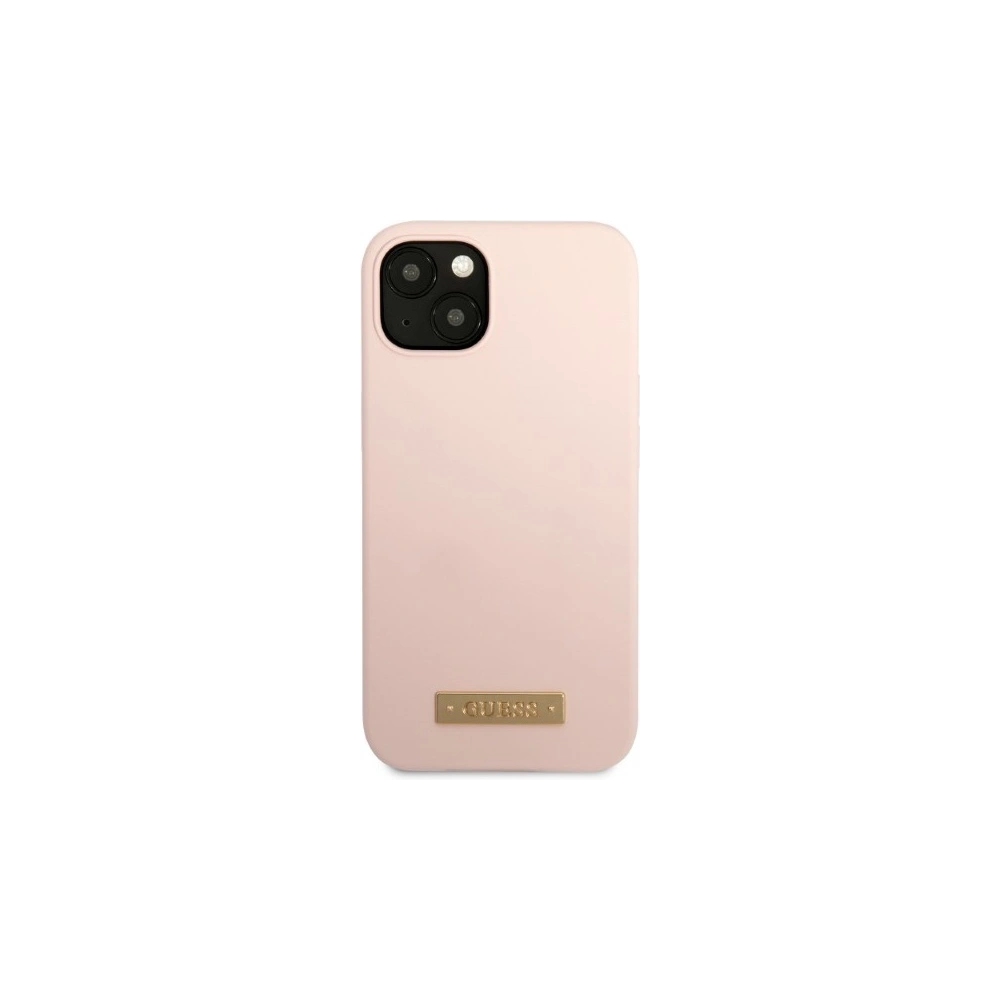 Hurtownia GSM - Etui Guess GUHMP13SSBPLP Apple iPhone 13 mini rózsaszín/pink kemény tok Szilikon Logó Tábla MagSafe - GUE2242 - {ean13} - Hurt