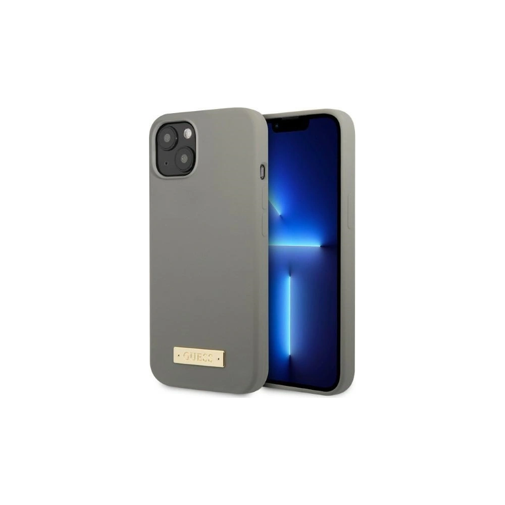 Hurtownia GSM - Etui Guess GUHMP13SSPLG Apple iPhone 13 mini szürke/grey kemény tok Szilikon Logó Plate MagSafe - GUE2243 - {ean13} - Hurt