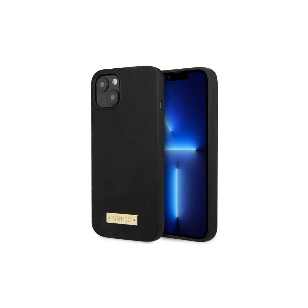 Hurtownia GSM - Etui Guess GUHMP13SSPLK Apple iPhone 13 mini fekete/black kemény tok Szilikon Logó Lemez MagSafe - GUE2244 - {ean13} - Hurt