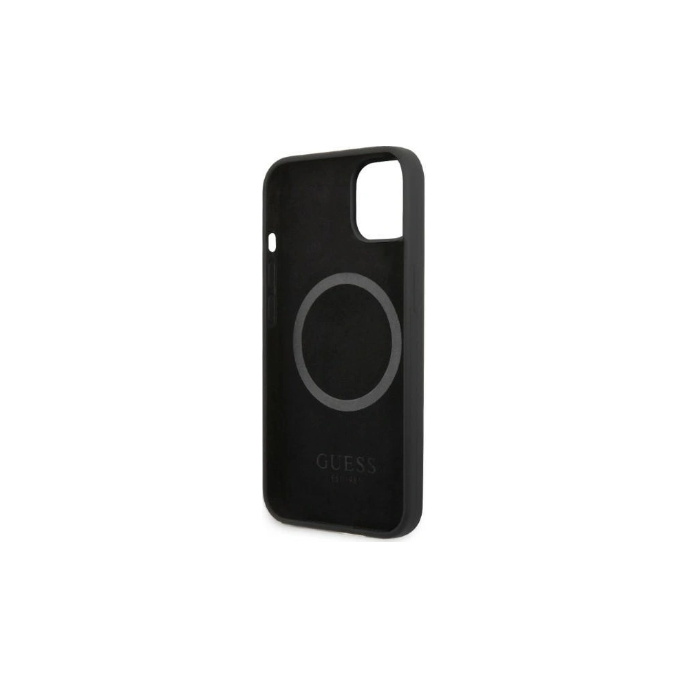 Hurtownia GSM - Etui Guess GUHMP13SSPLK Apple iPhone 13 mini fekete/black kemény tok Szilikon Logó Lemez MagSafe - GUE2244 - {ean13} - Hurt