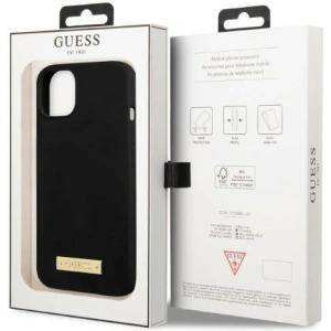 Hurtownia GSM - Etui Guess GUHMP13SSPLK Apple iPhone 13 mini fekete/black kemény tok Szilikon Logó Lemez MagSafe - GUE2244 - {ean13} - Hurt