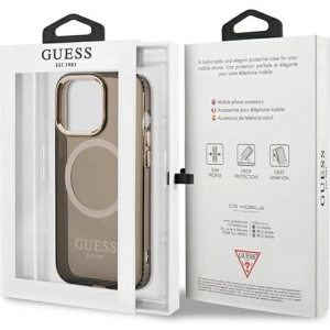 Hurtownia GSM - Etui Guess GUHMP13XHTCMK Apple iPhone 13 Pro Max negru/black hard case Gold Outline Translucent MagSafe - GUE2247 - {ean13} - Hurt