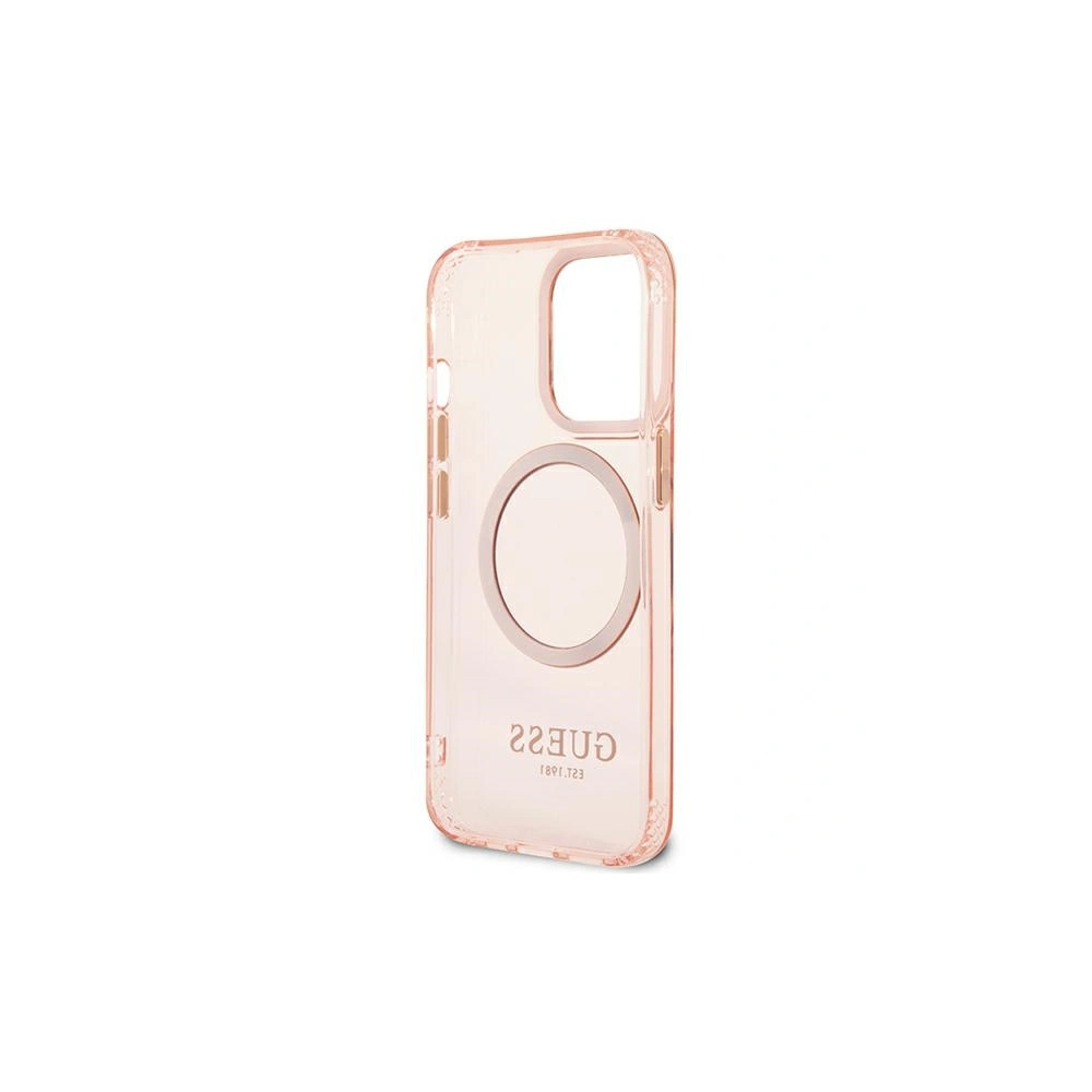 Hurtownia GSM - Etui Guess GUHMP13XHTCMP Apple iPhone 13 Pro Max rózsaszín/pink kemény tok Arany Körvonal Áttetsző MagSafe - GUE2248 - {ean13} - Hurt