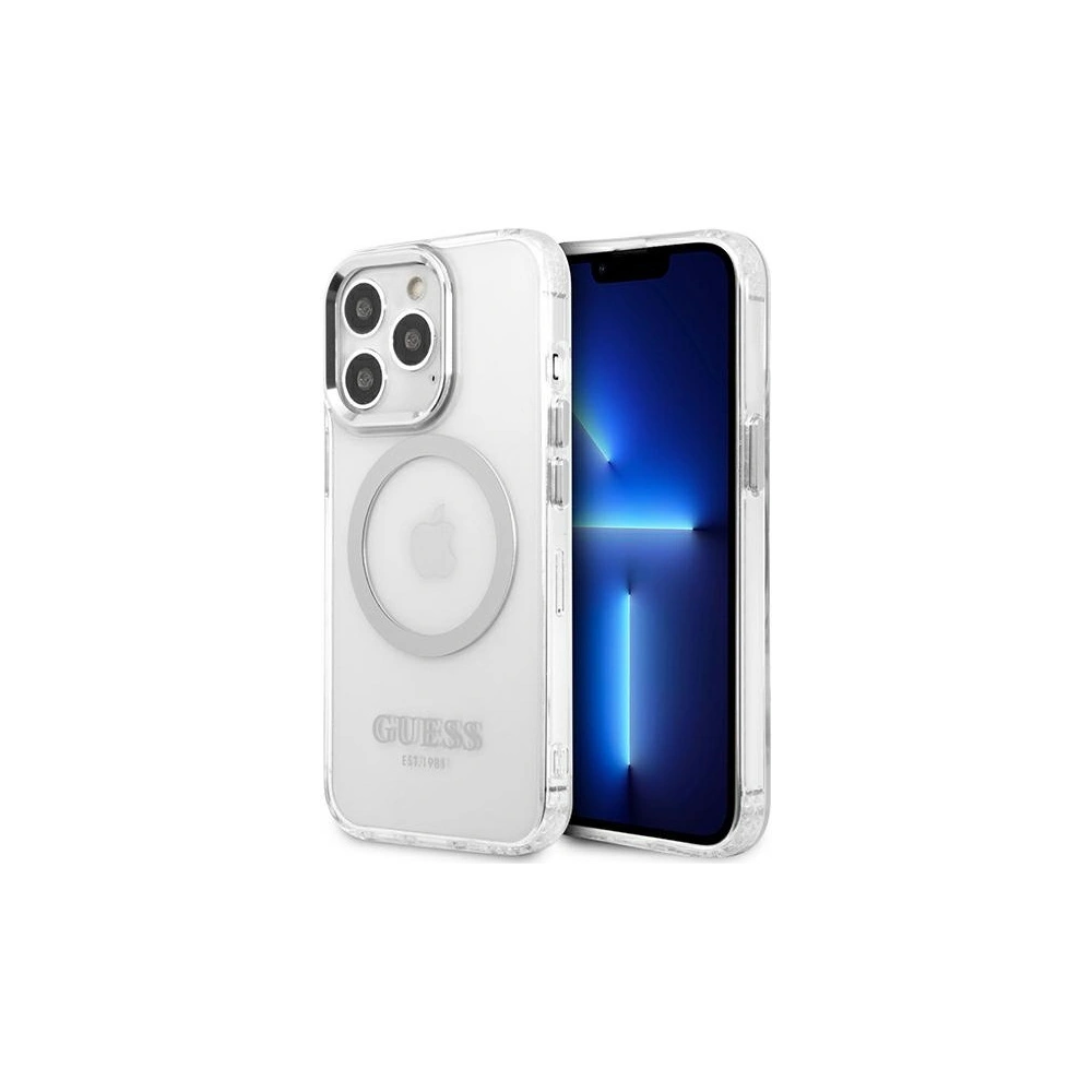 Hurtownia GSM - Etui Guess GUHMP13XHTRMS Apple iPhone 13 Pro Max argintiu/silver hard case Metal Outline Magsafe - GUE2251 - {ean13} - Hurt
