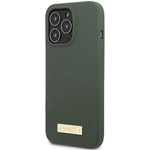 Hurtownia GSM - Etui Guess GUHMP13XSPLA Apple iPhone 13 Pro Max verde/khaki hard case Silicone Logo Plate MagSafe - GUE2252 - {ean13} - Hurt