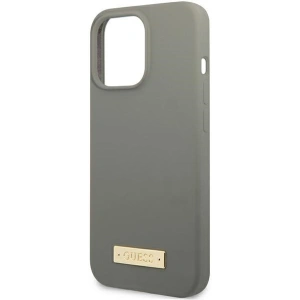 Hurtownia GSM - Etui Guess GUHMP13XSPLG Apple iPhone 13 Pro Max gri/grey hard case Silicone Logo Plate MagSafe - GUE2253 - {ean13} - Hurt