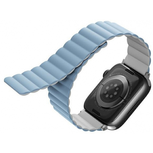 Uniq Distributor - 8886463680292 - UNIQ818 - UNIQ Revix Apple Watch 4/5/6/7/SE/8/9/Ultra 44/45/49mm Reversible Magnetic white-blue - B2B homescreen