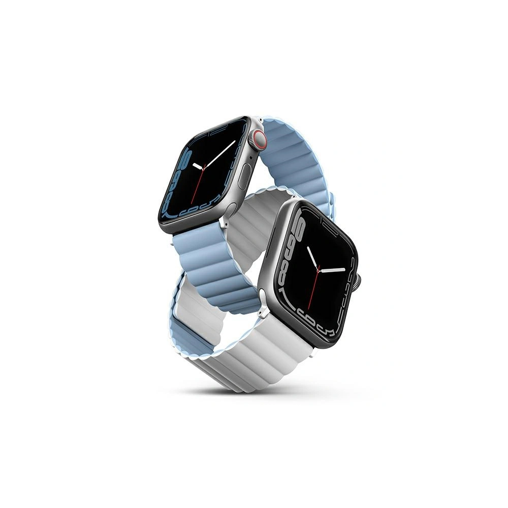 Wholesale UNIQ Revix strap Apple Watch 4/5/6/7/SE/8/9/Ultra 44/45/49mm Reversible Magnetic white-blue - UNIQ818 - {ean13} - Hurt