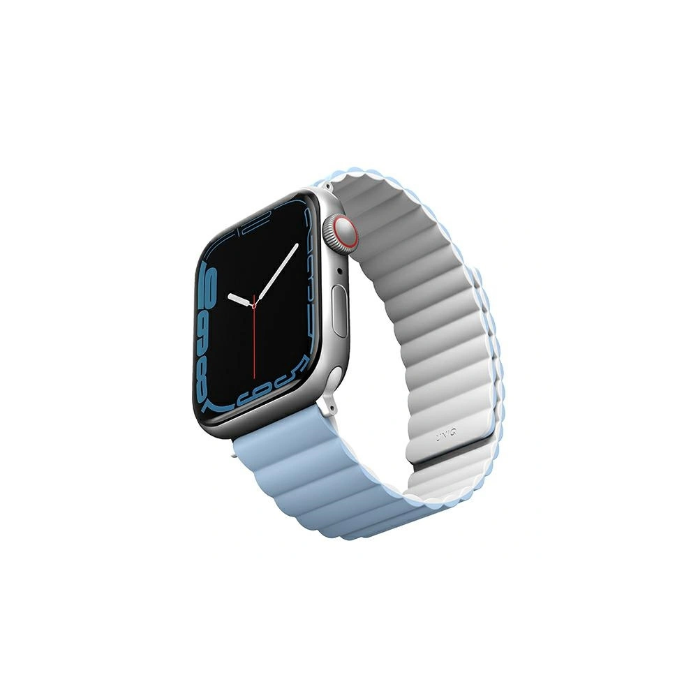 Hurtownia GSM - Pasek UNIQ Revix Apple Watch 4/5/6/7/SE/8/9/Ultra 44/45/49mm Reversibil Magnetic alb-albastru/white-blue - UNIQ818 - {ean13} - Hurt