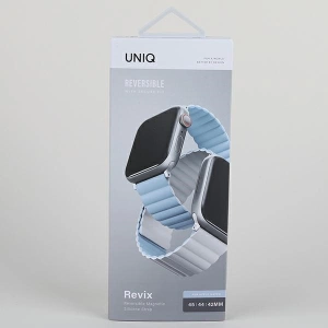 Hurtownia GSM - UNIQ Revix Apple Watch 4/5/6/7/SE/8/9/Ultra 44/45/49mm Fordítható Magnetic fehér-kék/white-blue - UNIQ818 - {ean13} - Hurt