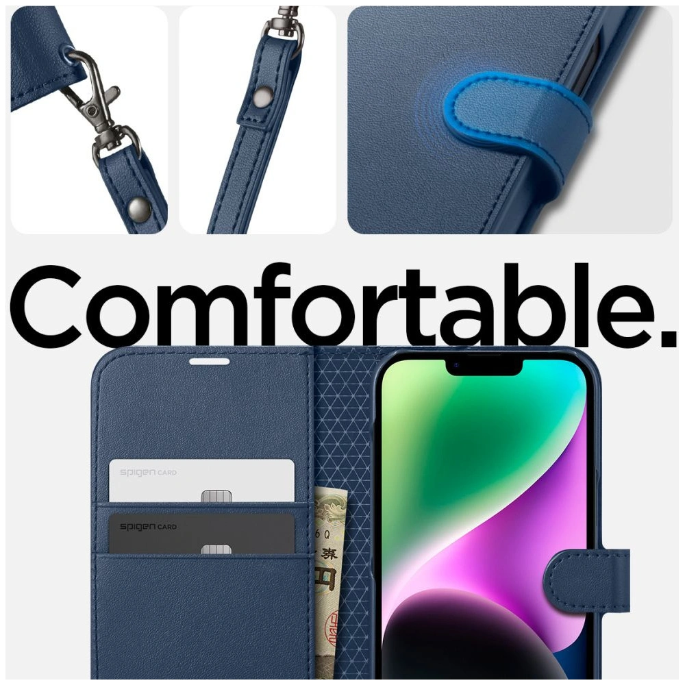 Wholesale Spigen Wallet S Apple iPhone 14 Classic Blue - SPN2563 - {ean13} - Hurt
