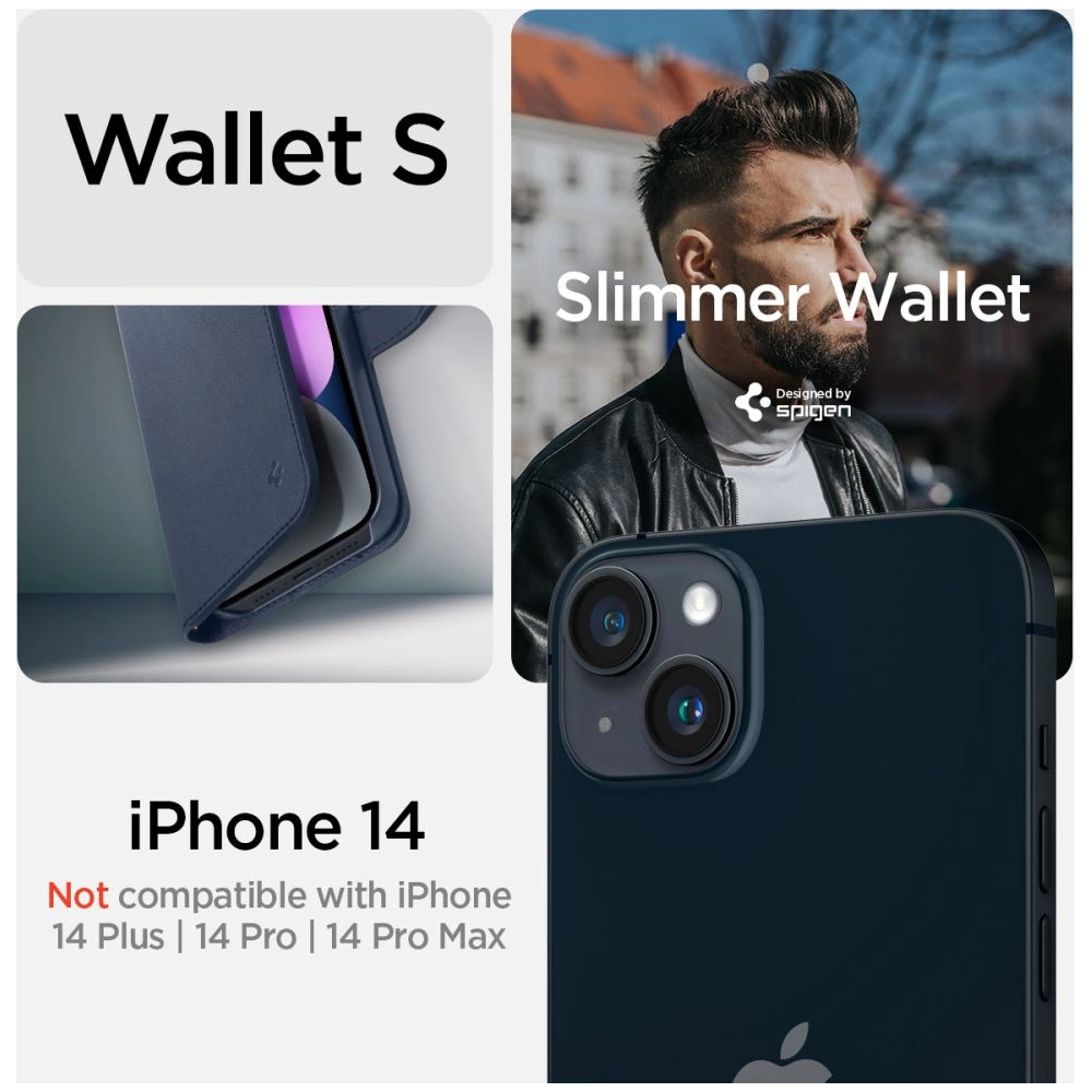 Wholesale Spigen Wallet S Apple iPhone 14 Classic Blue - SPN2563 - {ean13} - Hurt