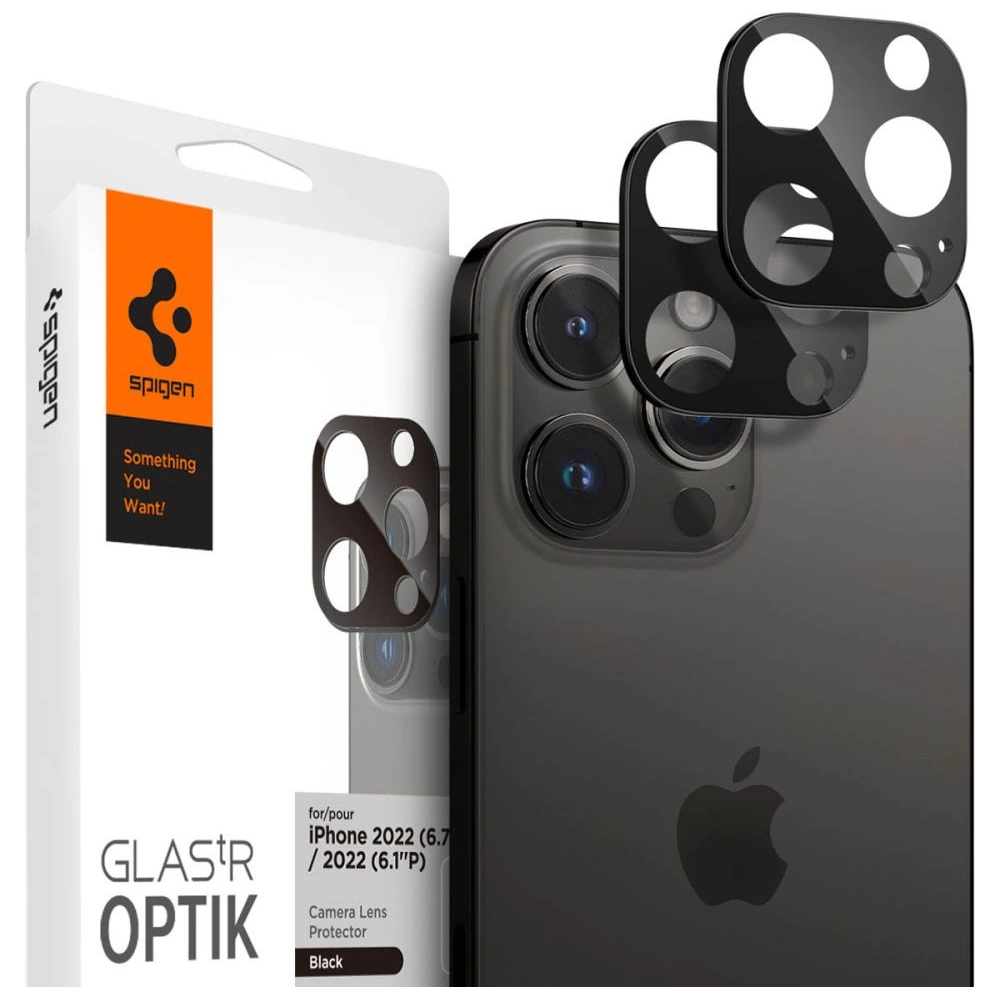 Hurtownia GSM - Szkło hartowane na aparat Spigen Optik.tr Camera Protector Apple iPhone 14 Pro/14 Pro Max Black [2 PACK] - SPN2564 - {ean13} - Hurt