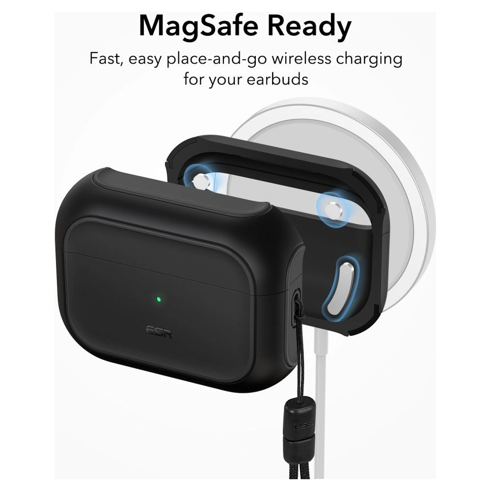 Hurtownia GSM - Etui ESR Orbit Halolock MagSafe Apple AirPods Pro 2/1 Black - ESR620 - {ean13} - Hurt