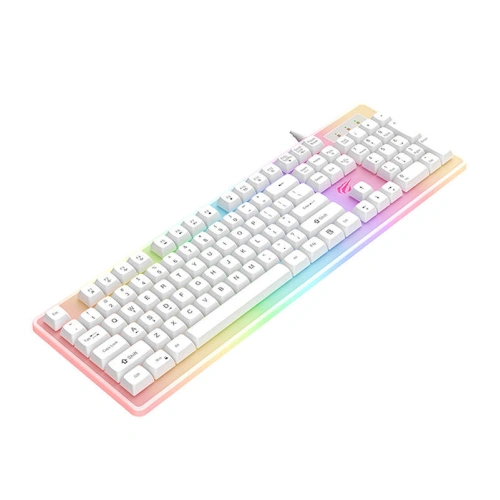 Mechaniczna klawiatura gamingowa Havit KB876L RGB (biała)