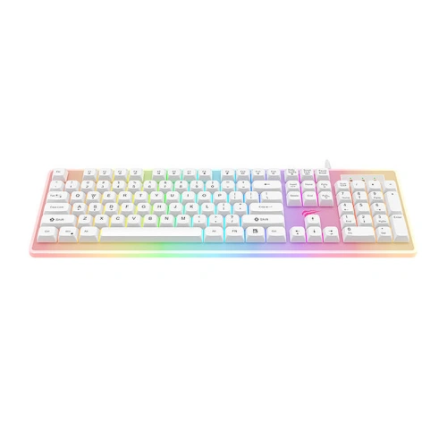 Mechaniczna klawiatura gamingowa Havit KB876L RGB (biała)