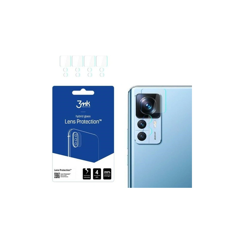 Hurtownia GSM - Szkło hybrydowe na obiektyw aparatu 3MK Lens Protect Xiaomi 12T/12T Pro [4 PACK] - 3MK4172 - {ean13} - Hurt