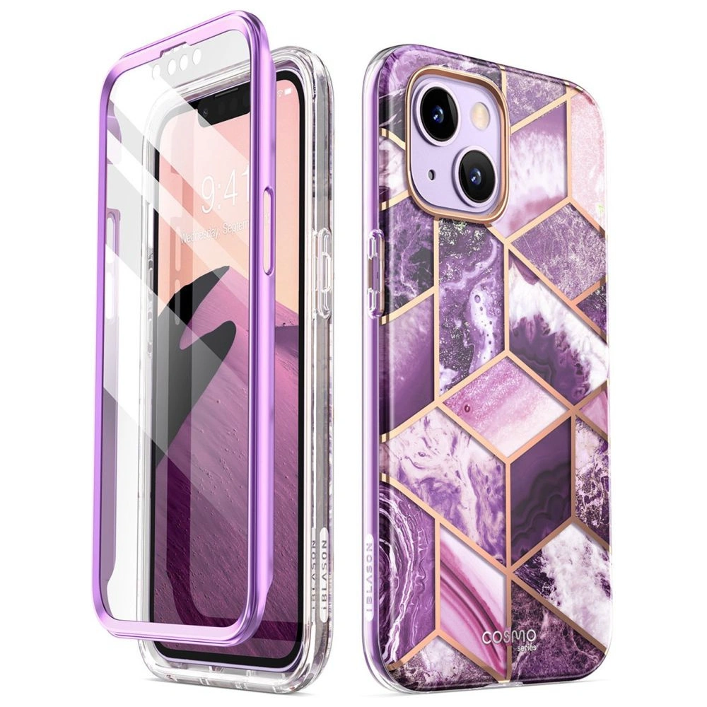 Wholesale Supcase Cosmo Apple iPhone 14 Plus / 15 Plus Marble Purple - SPC313 - {ean13} - Hurt