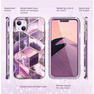 Wholesale Supcase Cosmo Apple iPhone 14 Plus / 15 Plus Marble Purple - SPC313 - {ean13} - Hurt